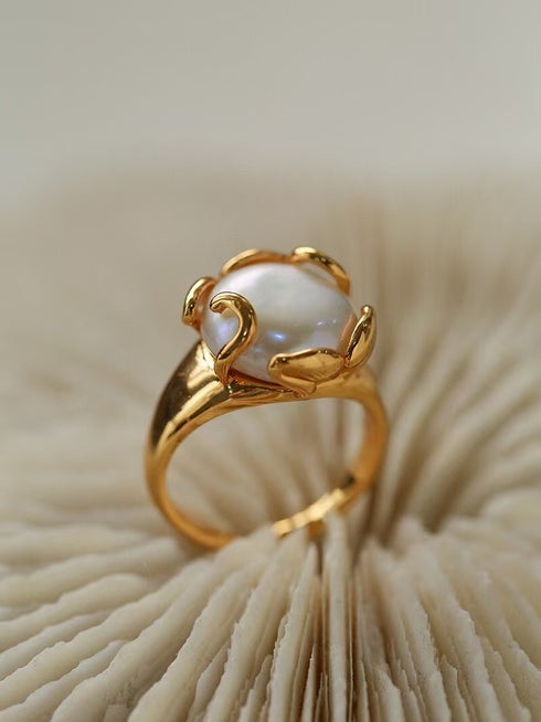 Flower Bud Baroque Pearl Ring - Rings made with hand-selected pearls from House of Pearls
