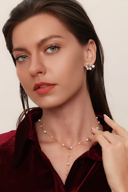 Freshwater Pearl Cluster Earrings