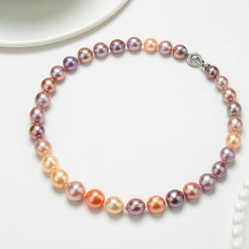 11-14mm Multicolor Freshwater Pearl Strand Necklace - Necklaces made with hand-selected pearls from House of Pearls