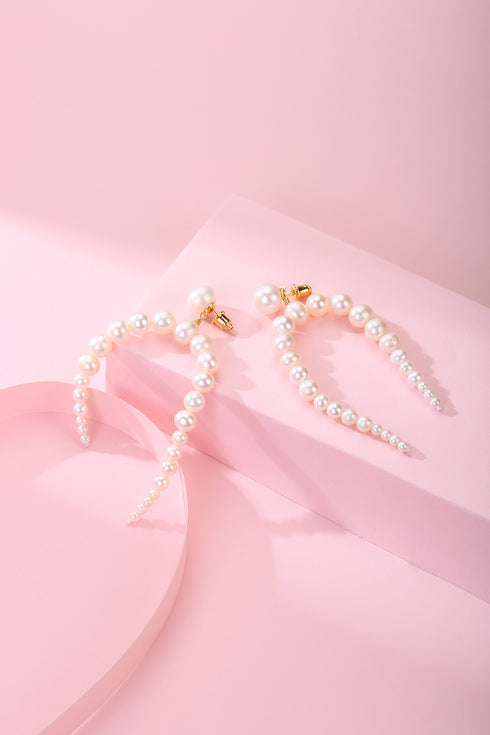 Dynamic White Freshwater Pearl Drop Earrings - Earrings made with hand-selected pearls from House of Pearls