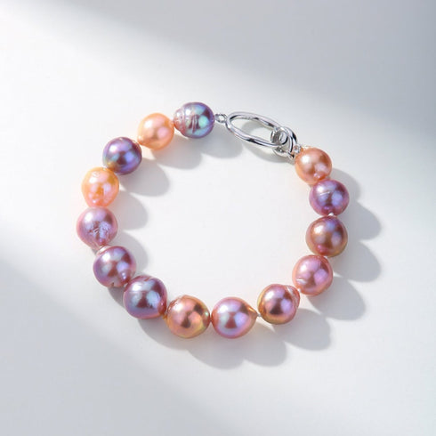 Pink-Purple Baroque Freshwater Pearl Necklace and Bracelet Set - Necklaces made with hand-selected pearls from House of Pearls