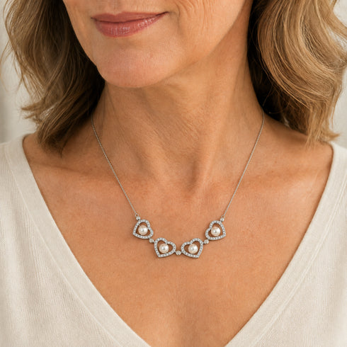 Clover & Heart Good Luck Pendant Necklace