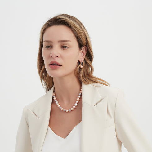 8-9mm Multicolor Freshwater Pearl Strand Necklace - AAAA Quality - Necklaces made with hand-selected pearls from House of Pearls
