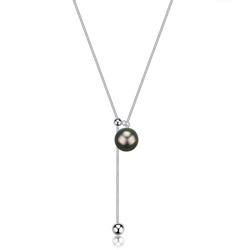 11-12mm Tahitian Pearl Clavicle Chain Necklace - Necklaces made with hand-selected pearls from House of Pearls