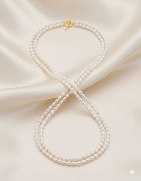43-Inch Long Freshwater Pearl Endless Necklace