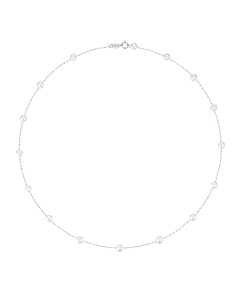 3–4mm Starry Freshwater Pearl Silver Necklace
