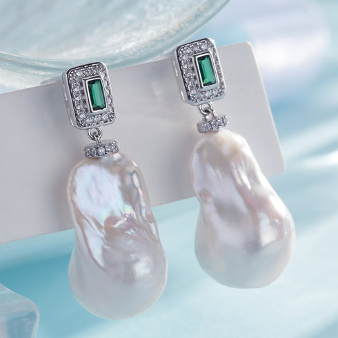11-13mm Classic Bold Baroque Pearl Earrings - House Of Pearls
