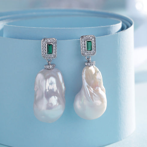 11-13mm Classic Bold Baroque Pearl Earrings - House Of Pearls