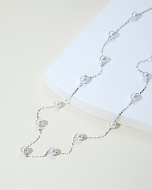 3–4mm Starry Freshwater Pearl Silver Necklace - Necklaces made with hand-selected pearls from House of Pearls