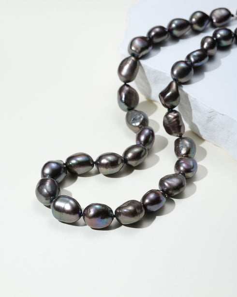 9–10mm Peacock Baroque Freshwater Pearl Necklace