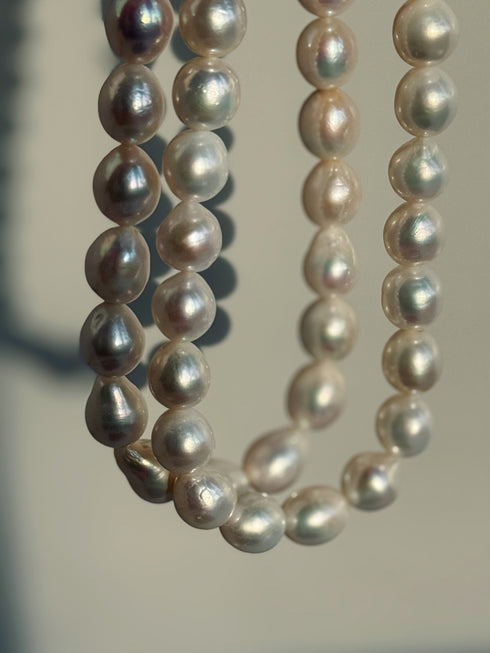 12-13mm White Large Baroque Freshwater Pearl Necklace - Necklaces made with hand-selected pearls from House of Pearls