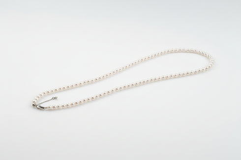 5-6mm Aurora White Freshwater Pearl Strand Necklace
