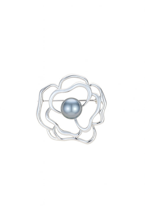 6–7mm Tahitian Pearl Rose Brooch - Brooch made with hand-selected pearls from House of Pearls