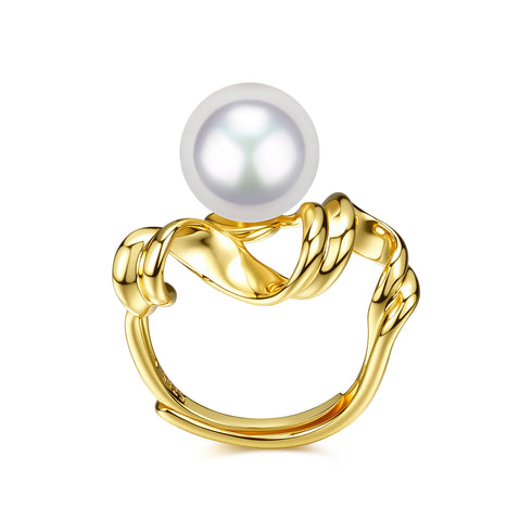 9-10mm Freshwater Pearl Yuna Ring