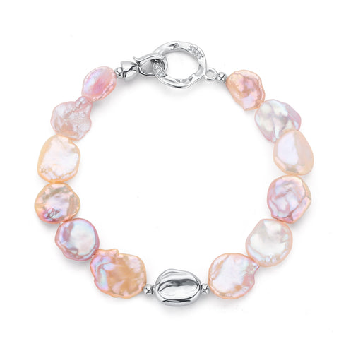 Keshi Freshwater Pearl Floral Petal Set in Iridescent Pink-Purple - Necklaces made with hand-selected pearls from House of Pearls