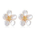 Keshi Pearl Flower Petal Earrings and Ring (US) - Earrings made with hand-selected pearls from House of Pearls
