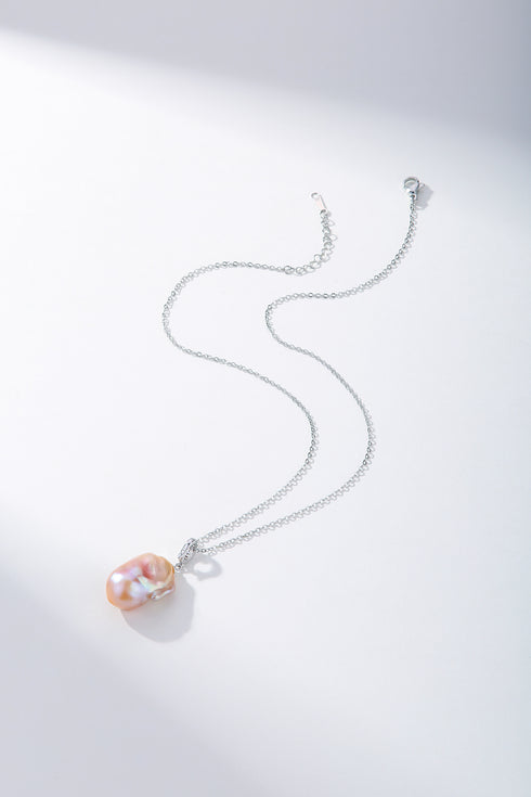 Large Pink Baroque Pearl Pendant Necklace - Necklaces made with hand-selected pearls from House of Pearls