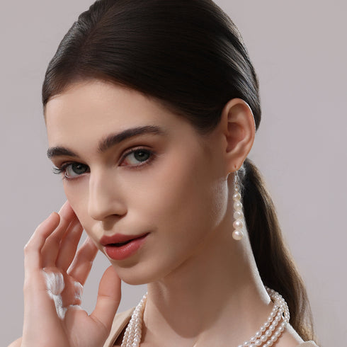 Layered Gradient Freshwater Rice Pearl Necklace - Necklaces made with hand-selected pearls from House of Pearls