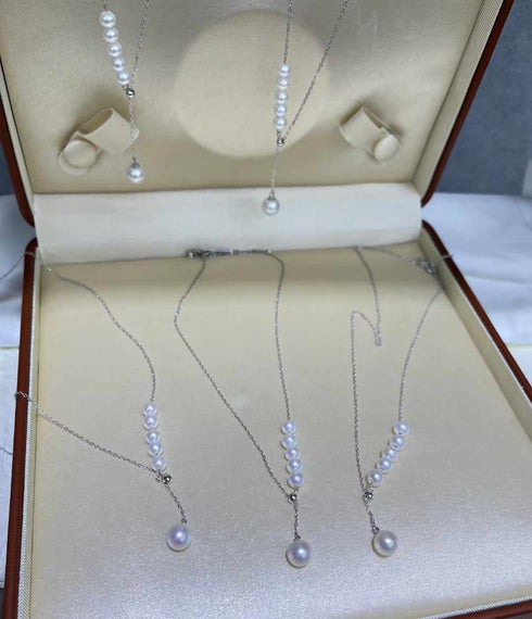 Mermaid Tear Y-Chain Freshwater Pearls Necklace - Necklaces made with hand-selected pearls from House of Pearls