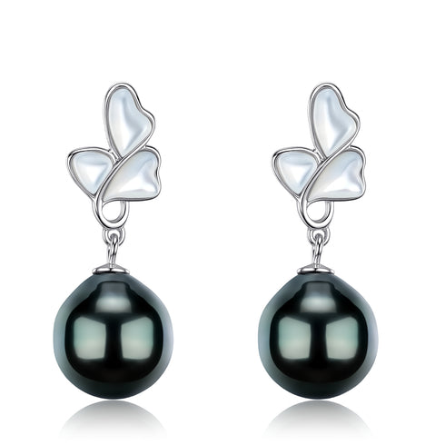 Mother of Pearl Baroque Tahitian Pearl Earrings - Earrings made with hand-selected pearls from House of Pearls