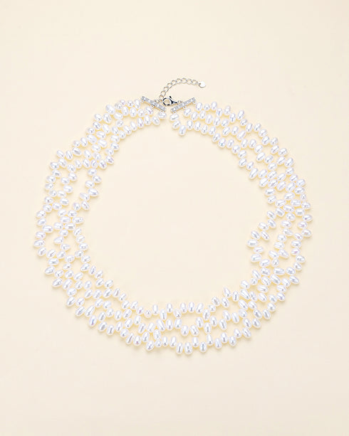 Multi-Strand White Rice Freshwater Pearl Necklace - Necklaces made with hand-selected pearls from House of Pearls