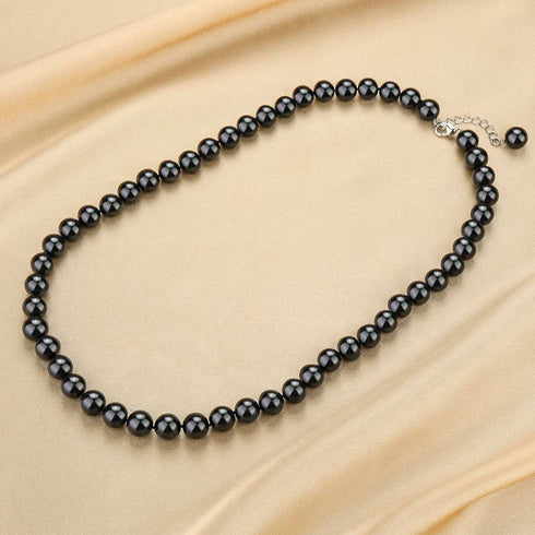 10-11mm Versatile Dyed Black Pearl Necklace - House Of Pearls