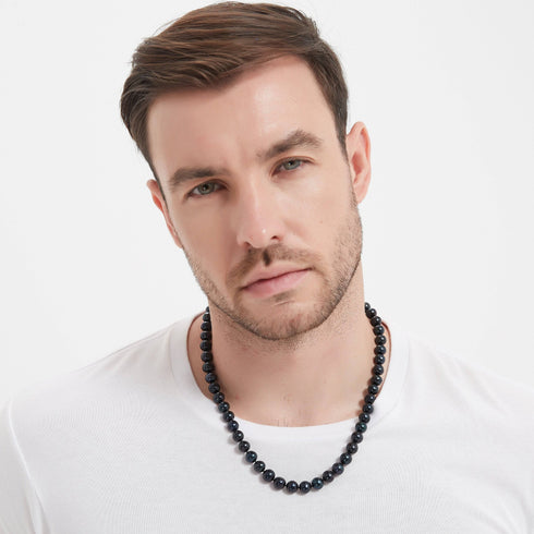 10-11mm Versatile Dyed Black Pearl Necklace - House Of Pearls