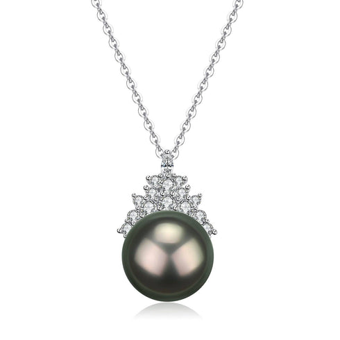 10-11mm Tahitian Pearl & Queen Pendant Necklace - Necklaces made with hand-selected pearls from House of Pearls