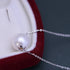 10-12mm Classic White Freshwater Pearl Floating Pendant Necklace - Necklaces made with hand-selected pearls from House of Pearls