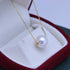 10-12mm Classic White Freshwater Pearl Floating Pendant Necklace - Necklaces made with hand-selected pearls from House of Pearls