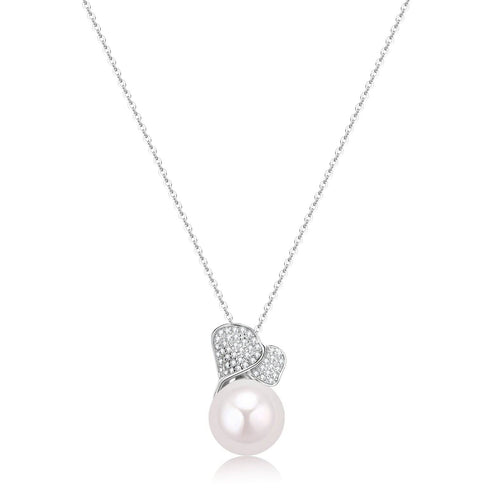 11-12mm Freshwater Pearl & Buds of May Necklace - Necklaces made with hand-selected pearls from House of Pearls
