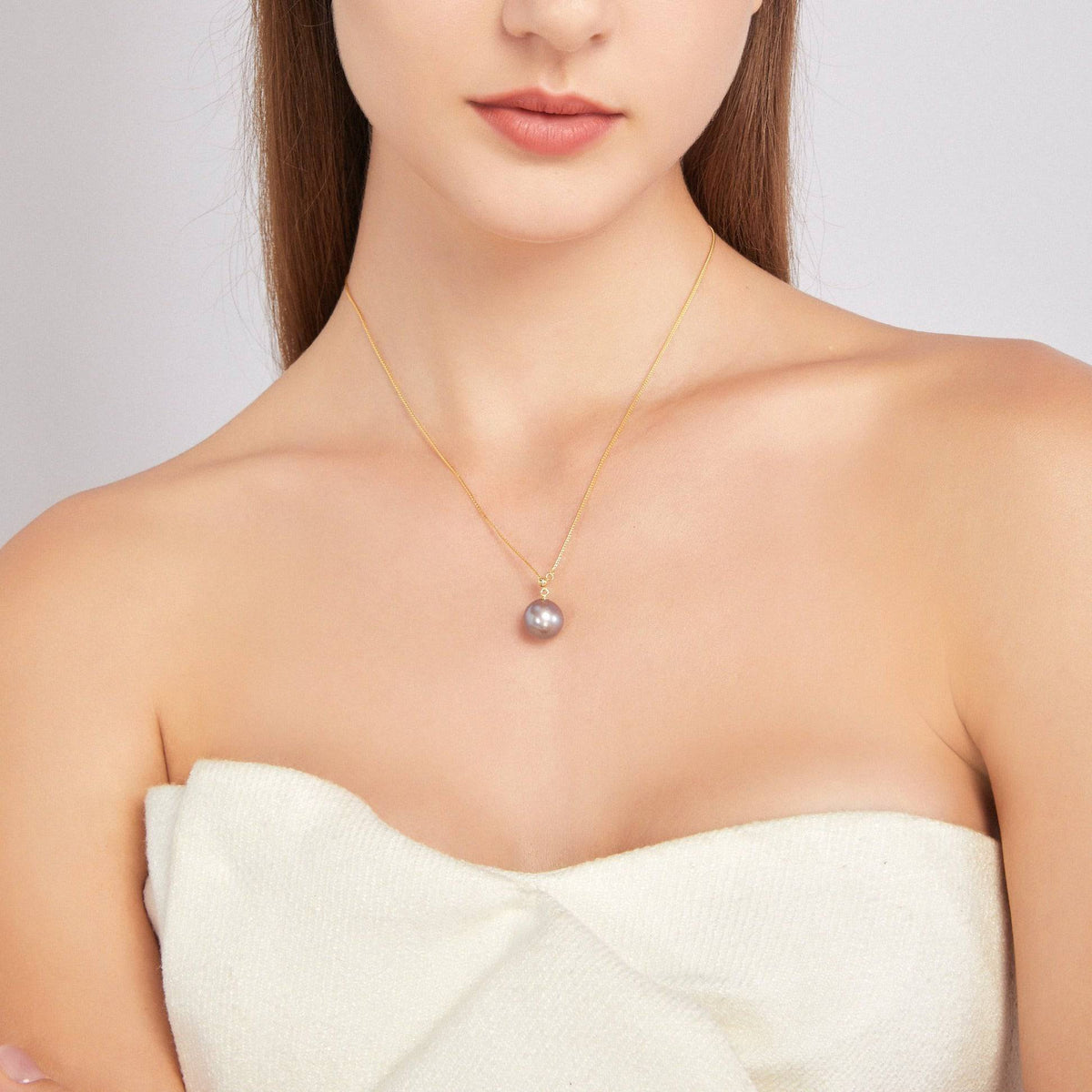 Super-Slim Freshwater Pearl Double Strand Emerald Layer Necklace