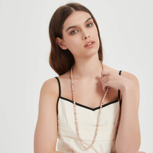 35-inch Multicolor Freshwater Pearl Strand - AAA Grade - House Of Pearls