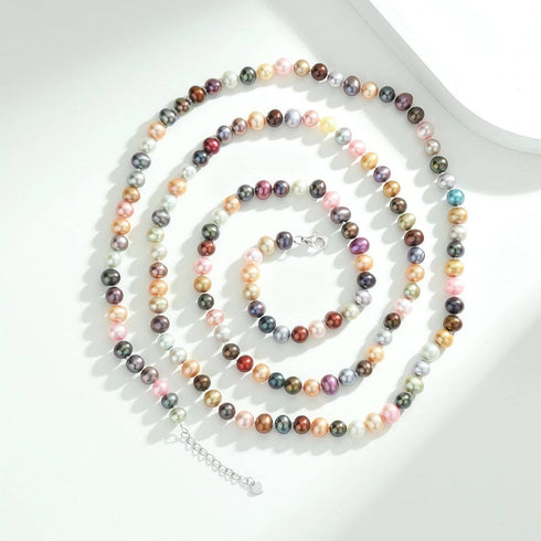 35-Inch Dyed Multicolor Freshwater Pearl Long Strand - House Of Pearls