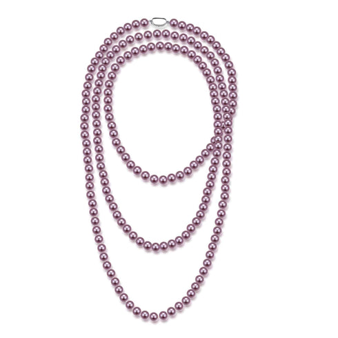 52-inch Purple Freshwater Pearl Rope Strand - AAA Grade - House Of Pearls