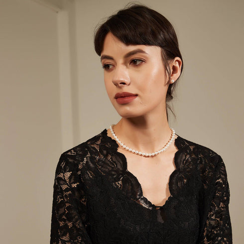 6.5-7.5mm White Freshwater Pearl Necklace - House Of Pearls