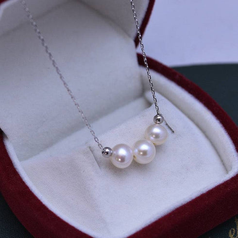 6-7mm Drops Smile Freshwater Pearl Necklace - House Of Pearls