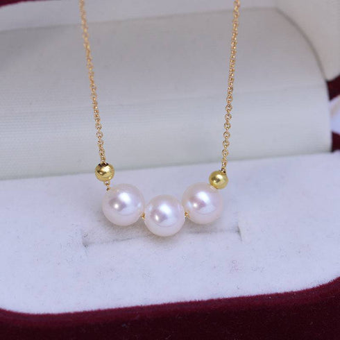 6-7mm Drops Smile Freshwater Pearl Necklace - House Of Pearls