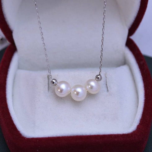6-7mm Drops Smile Freshwater Pearl Necklace - House Of Pearls