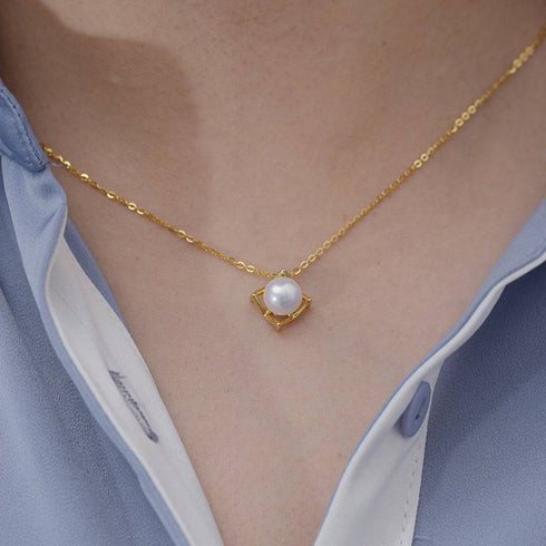 7-8mm Freshwater Sicily Pendant Necklace - House Of Pearls