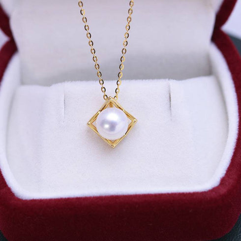 7-8mm Freshwater Sicily Pendant Necklace - House Of Pearls