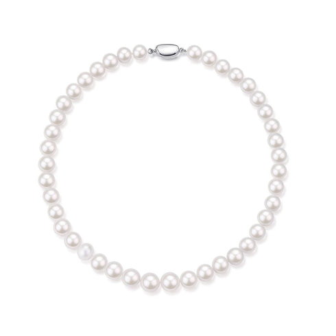 Large White Freshwater Pearl Graduated Strand Necklace - House Of Pearls