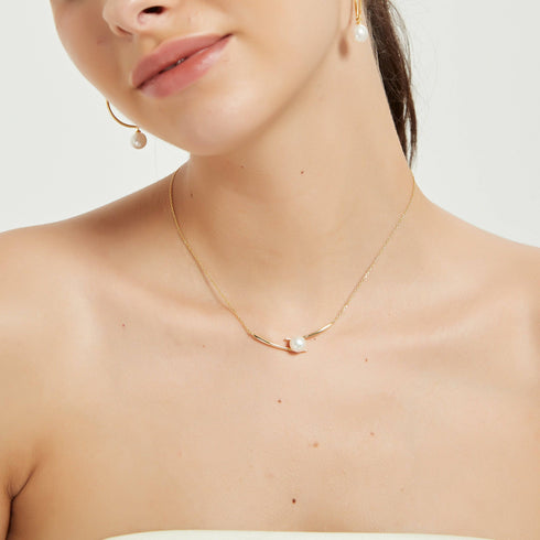 8-9mm Pearl Smile Necklace - House Of Pearls