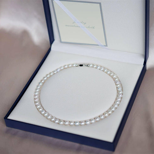 8-9mm AAA Chinese White Akoya Cultured Pearl Necklace - House Of Pearls