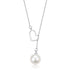 8-9mm Freshwater Akoya Pearl Silver Heart Pendant Necklace - Necklaces made with hand-selected pearls from House of Pearls