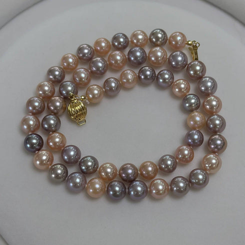 8-9mm Multicolor Freshwater Pearl Strand Necklace - House Of Pearls