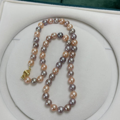 8-9mm Multicolor Freshwater Pearl Strand Necklace - House Of Pearls