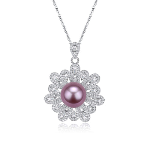 9-10mm Freshwater Pearl Floral Pendant - House Of Pearls