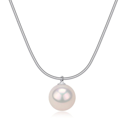 9-10mm Freshwater Pearl & Snake Chain Necklace - House Of Pearls