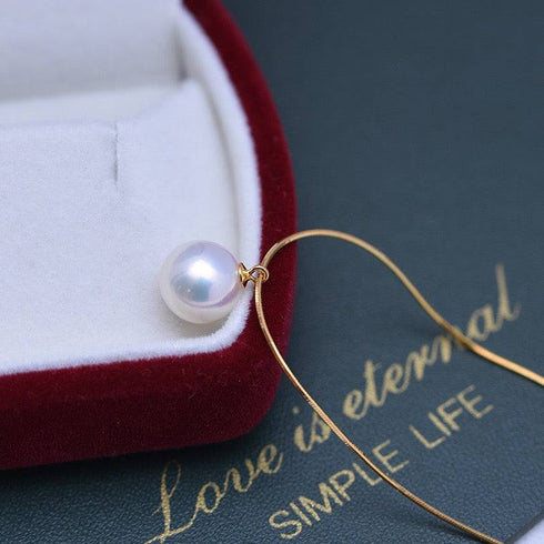 9-10mm Freshwater Pearl & Snake Chain Necklace - House Of Pearls